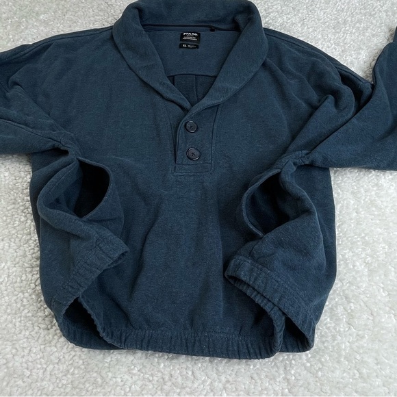 PrAna Cozy Up Michie Top Sweater Dark Sky Heather Relaxed Fit Boxy Womens XL - Picture 9 of 12